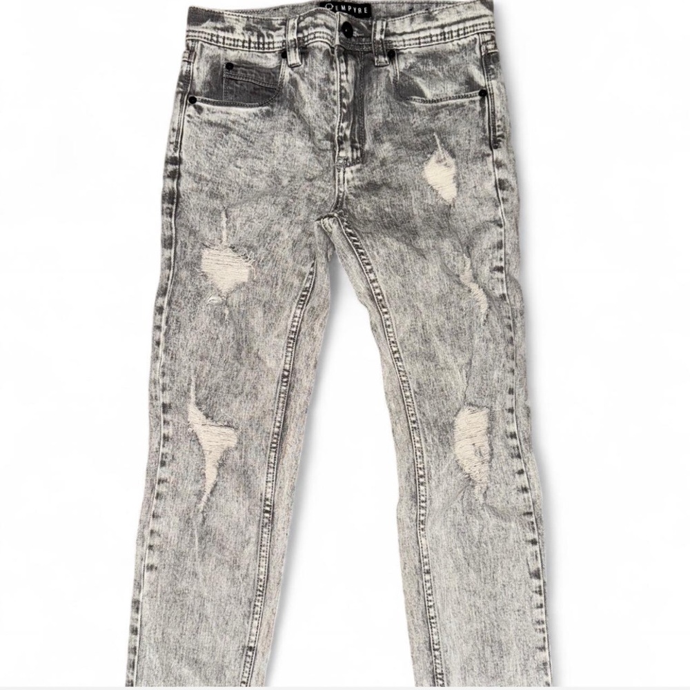3 clothing items for $20 Empyre Black and Gray Distressed Kids Jeans